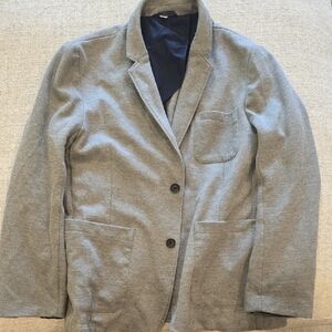Gray Blazer with Navy Lining